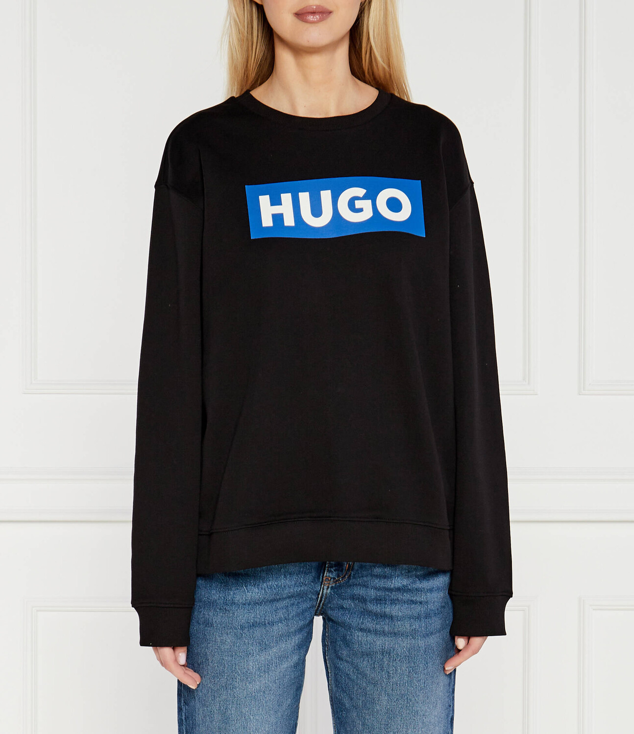 

Толстовка Hugo Blue crew Regular Fit, черный