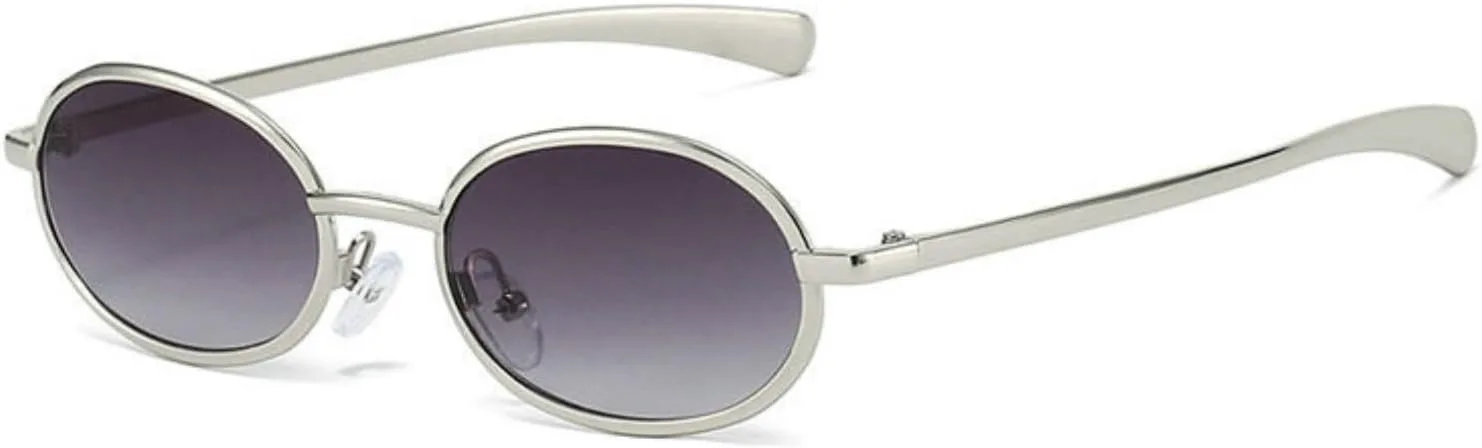 

Солнцезащитные очки Willochra в стиле ретро, ​​овальные, для женщин и мужчин, модные, маленькие, тонированные, золотистые, металлические, в стиле панк, C2