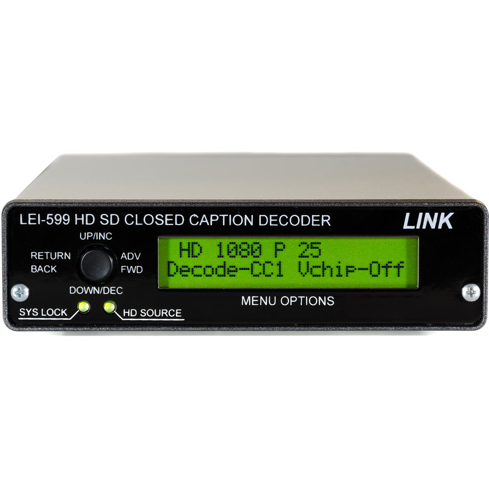 

Декодер скрытых субтитров Link Electronics HD SD с функцией обнаружения реле времени GPI
