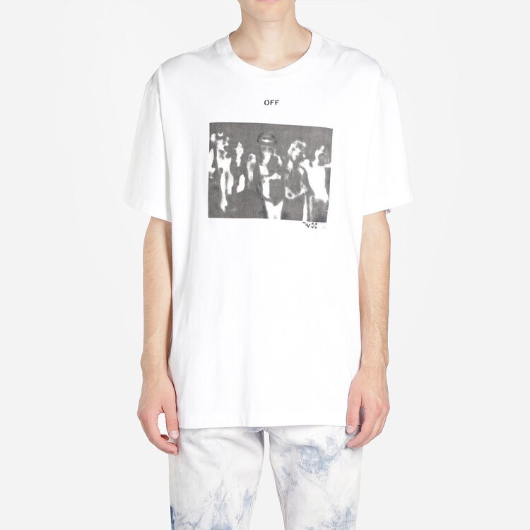 Футболка с фотографией, нарисованной распылением краски Off-White — фото 3