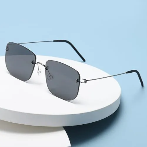 

Солнцезащитные очки без винтов для женщин и мужчин, квадратная форма, ультралегкие, без оправы, градиентный дизайн, защита от УФ-излучения MTZJH, Gradient Green