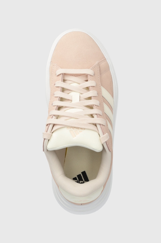 Замшевые кроссовки Grand Court Adidas, розовый — фото 4