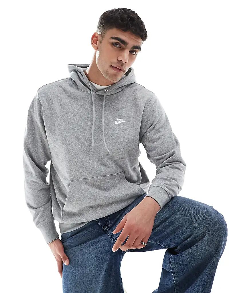 

Толстовка Nike Club French Terry серого цвета