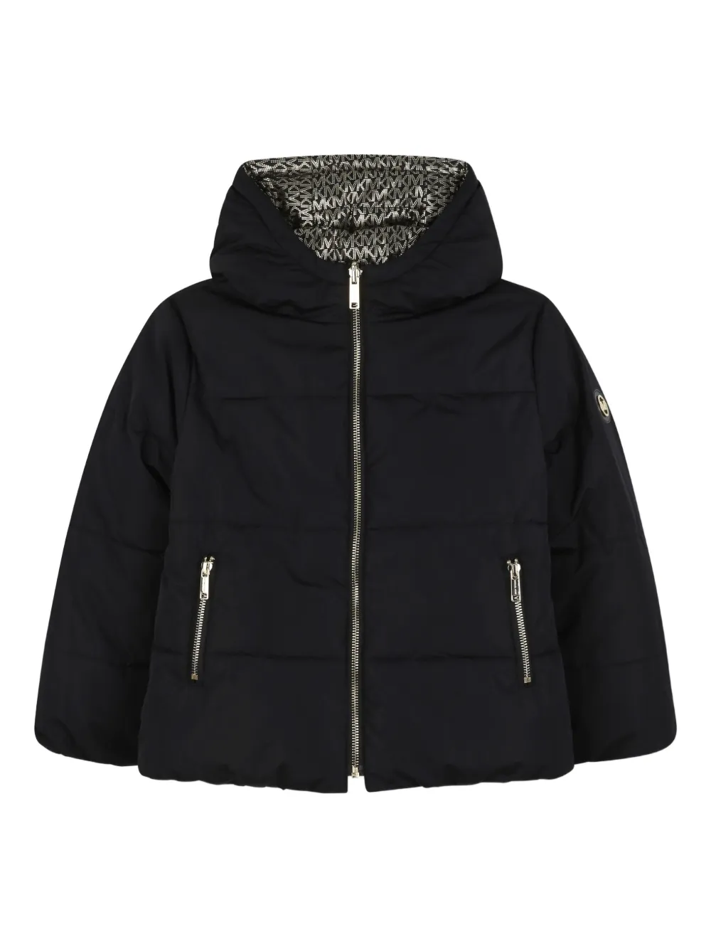

Пуховик с капюшоном Michael Kors Kids, черный