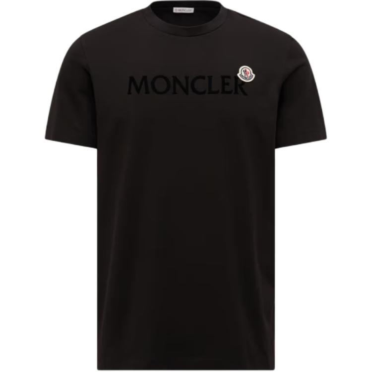 

Футболка с логотипом на заплатке Moncler, черный