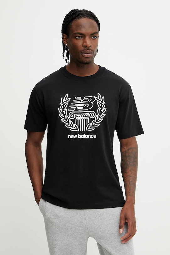 

Хлопковая футболка New Balance, черный