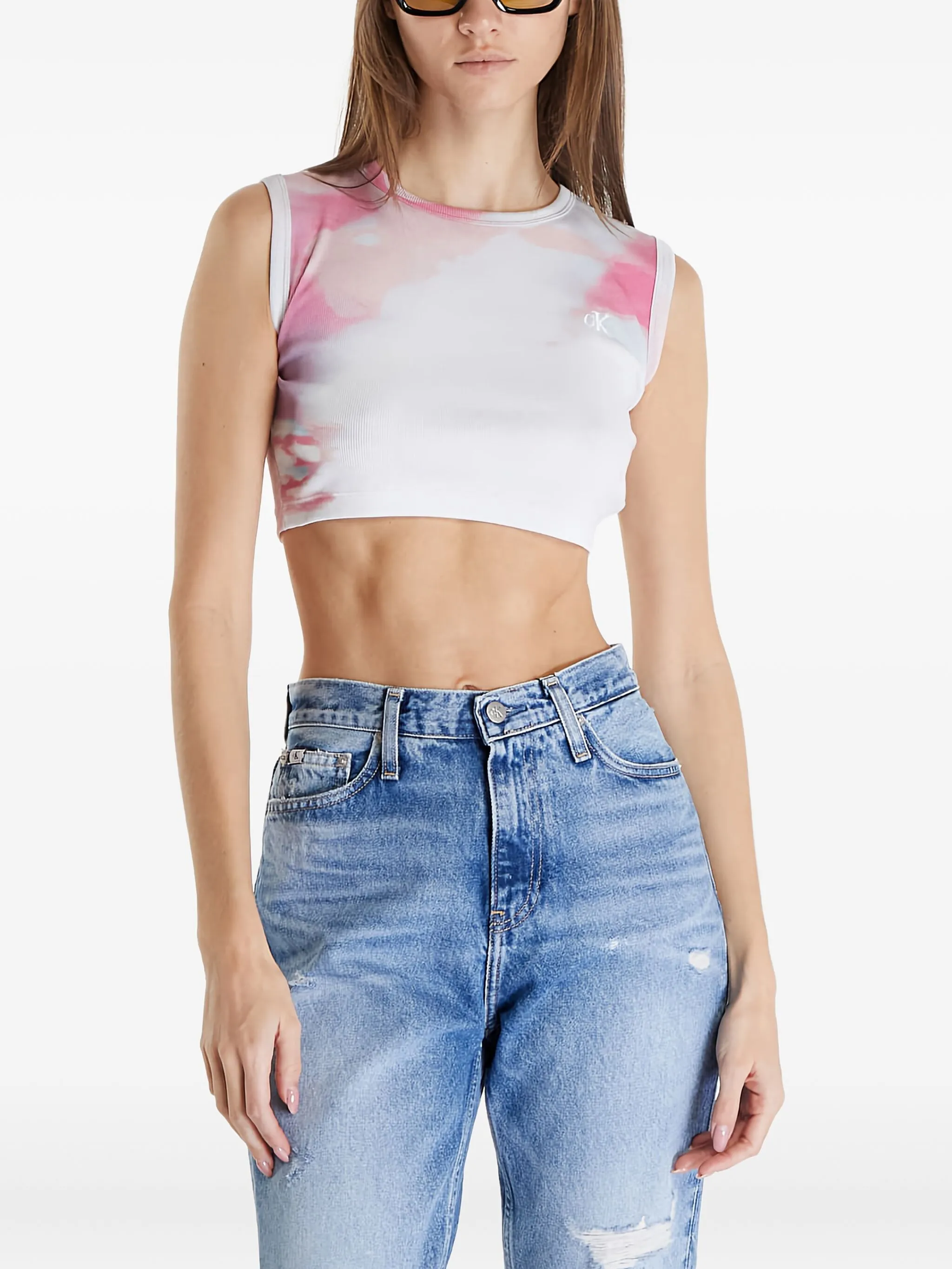 

Топ без рукавов Calvin Klein Jeans, белый