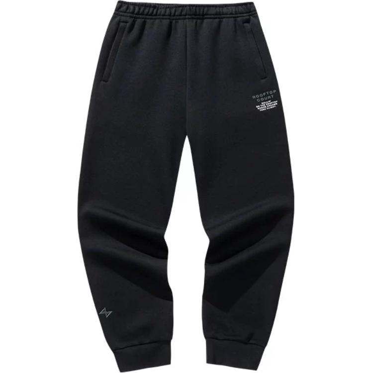 

ANTA Коллекция Basketball вязаные спортивные штаны мужские базовые black