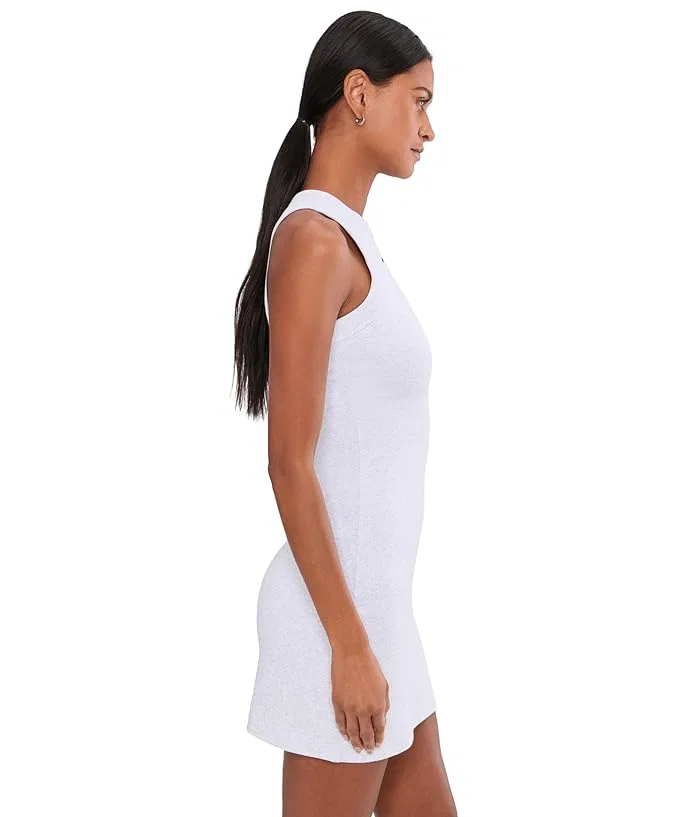 Платье трикотажное Nike Sportswear Chill Knit Rib Tank Dress, Birch Heather/Black — фото 3