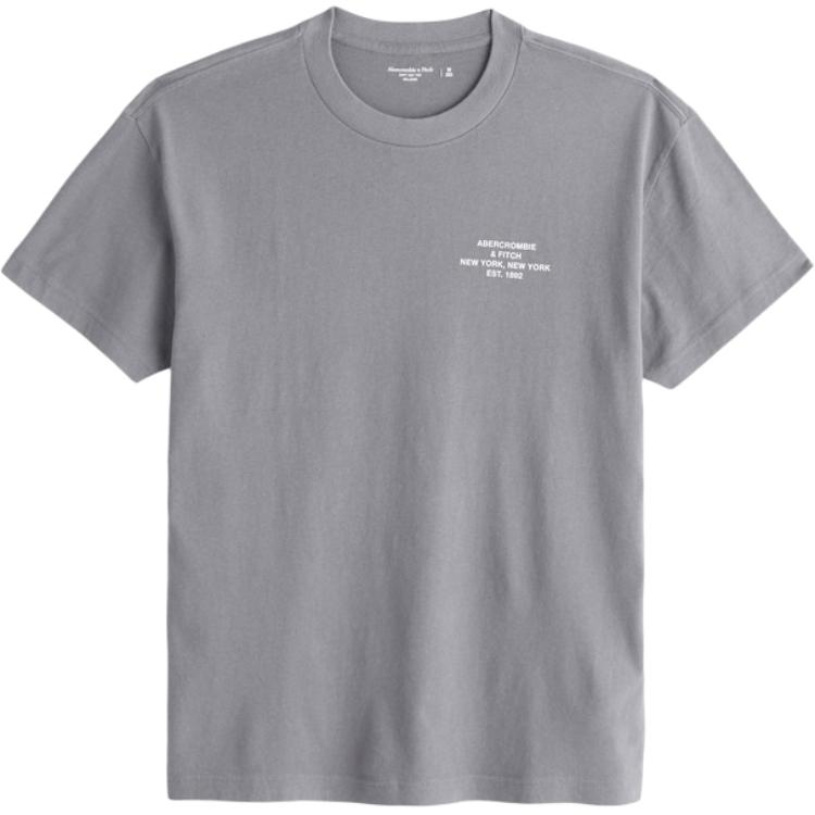 

Футболка мужская темно-серая Abercrombie＆Fitch, темно-серый