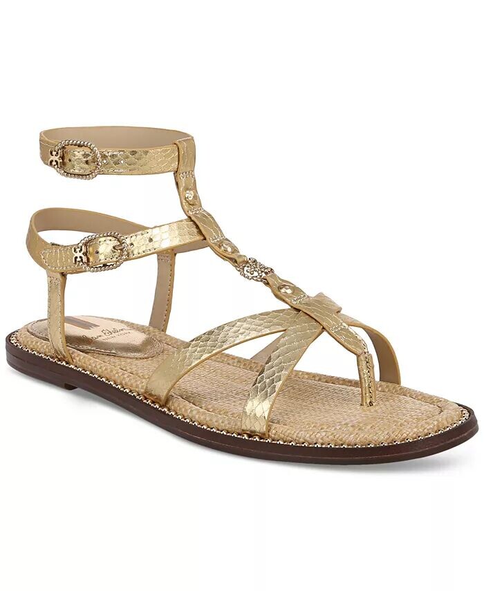 

Гладиаторы на плоской подошве с декором и ремешками Tayla Sam Edelman, золото