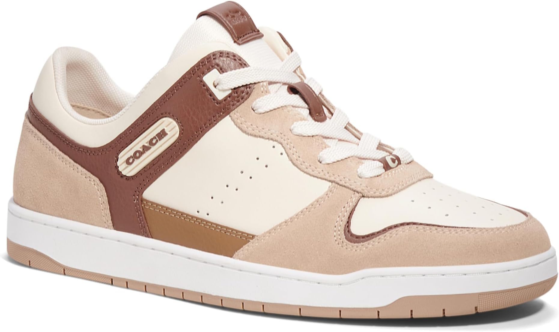 

Кроссовки COACH C201 Mixed Material Sneaker, цвет Saddle/Taupe