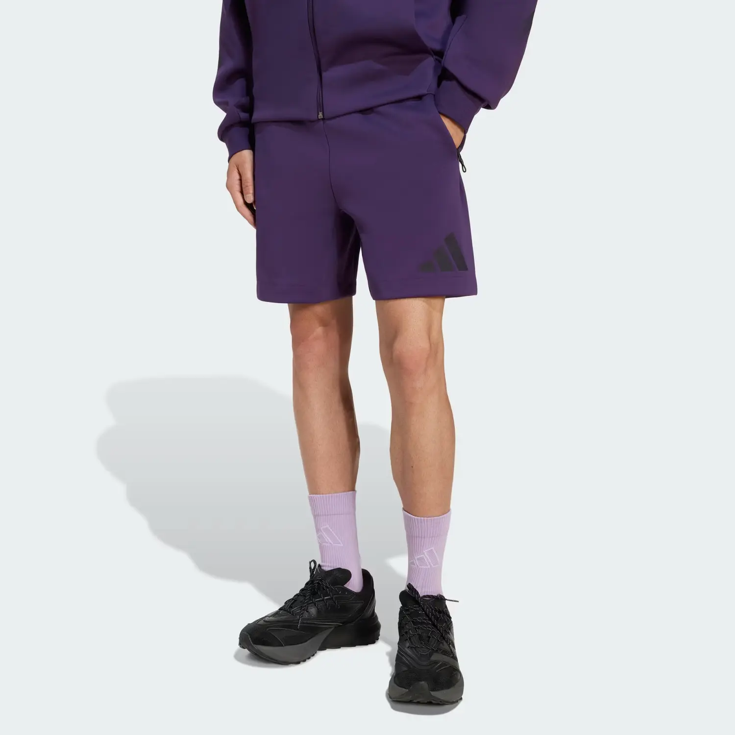 Спортивные шорты FW25, повседневные, мужские Adidas, aurora plum — фото 2