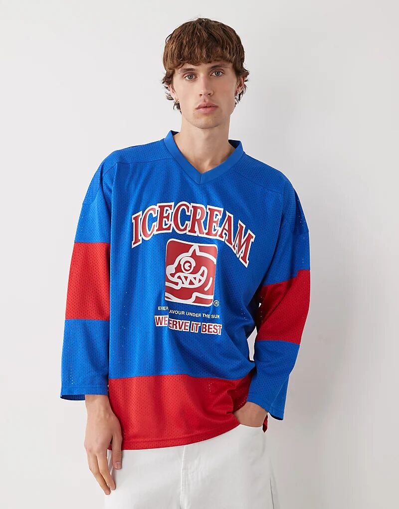 

Хоккейная майка с длинными рукавами Ice Cream синего и красного цветов