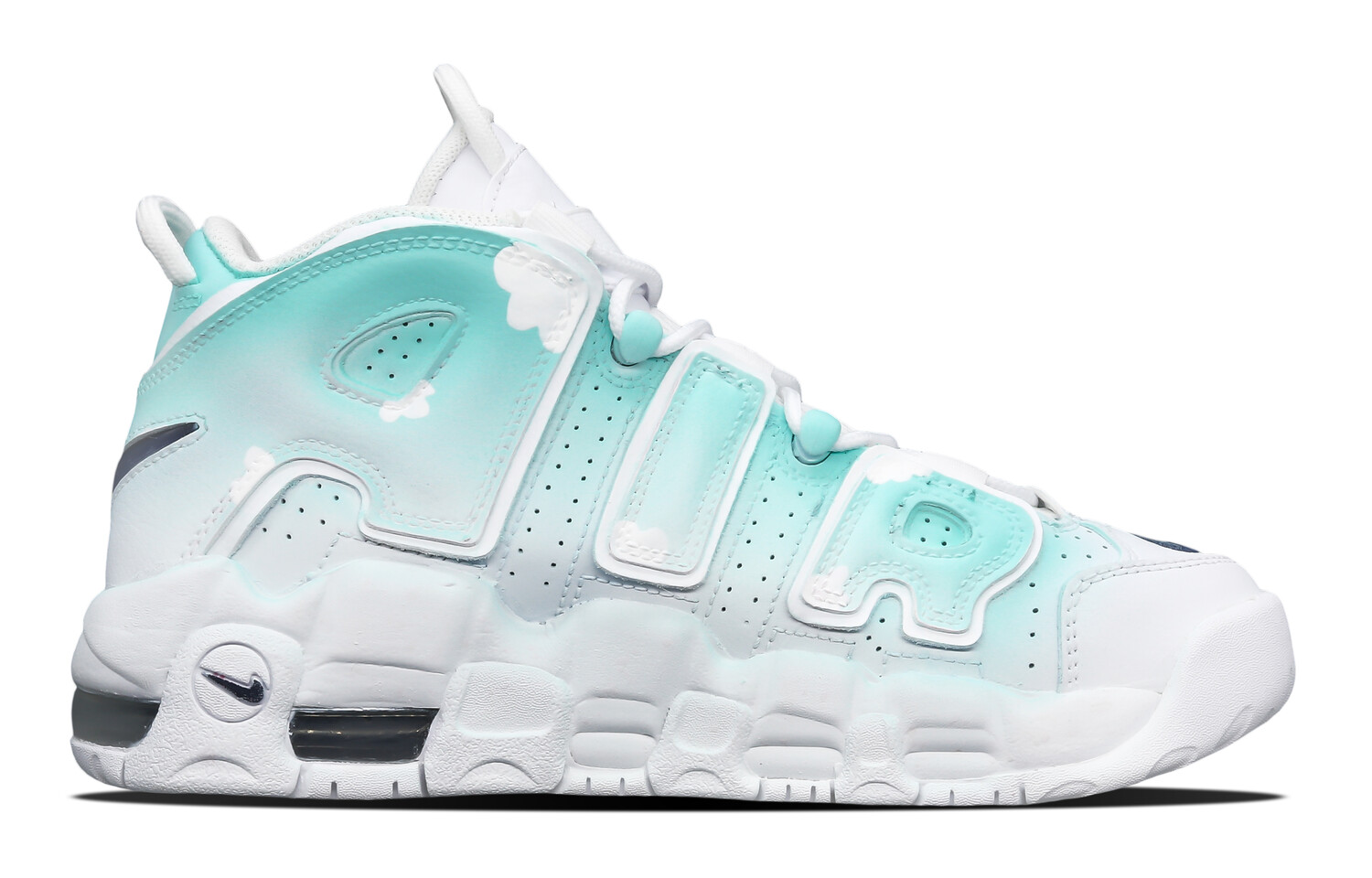 

Кроссовки Nike Air More Uptempo Vintage Basketball Shoes Women's Mid-Top Blue White