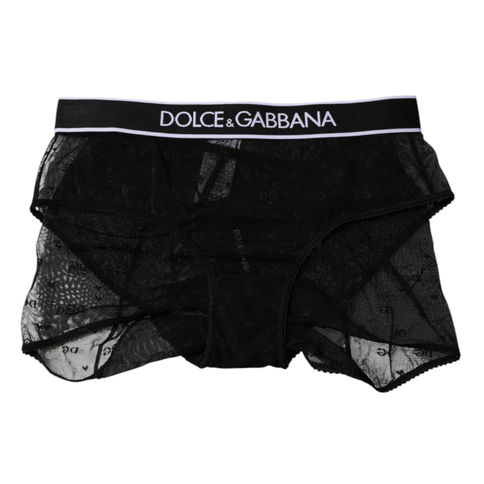 Черные трусики-трусики из нейлона со средней талией Dolce & Gabbana — фото 2