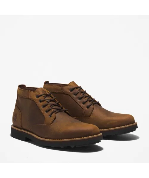 Ботинки водонепроницаемые чакка бренда Timberland из кожи, цвет коричневый — фото 3