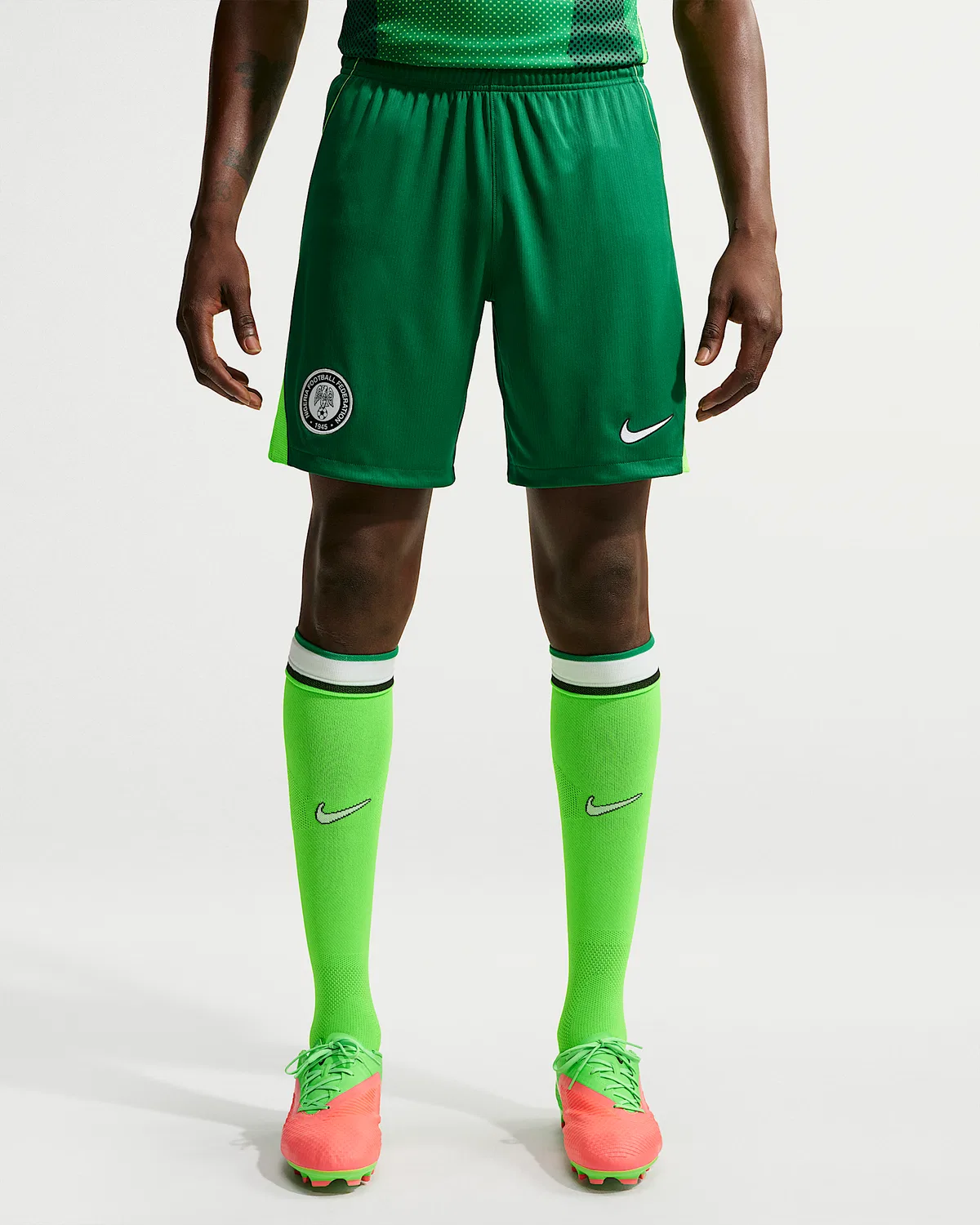 Мужские шорты Nike Dri-FIT Soccer Replica Nigeria 2026 Stadium Home, Pine Green/Electric Green/White — фото 2