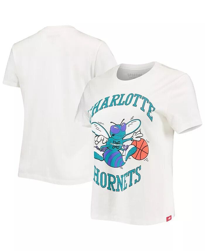 

Женская белая футболка Charlotte Hornets Arcadia Sportiqe