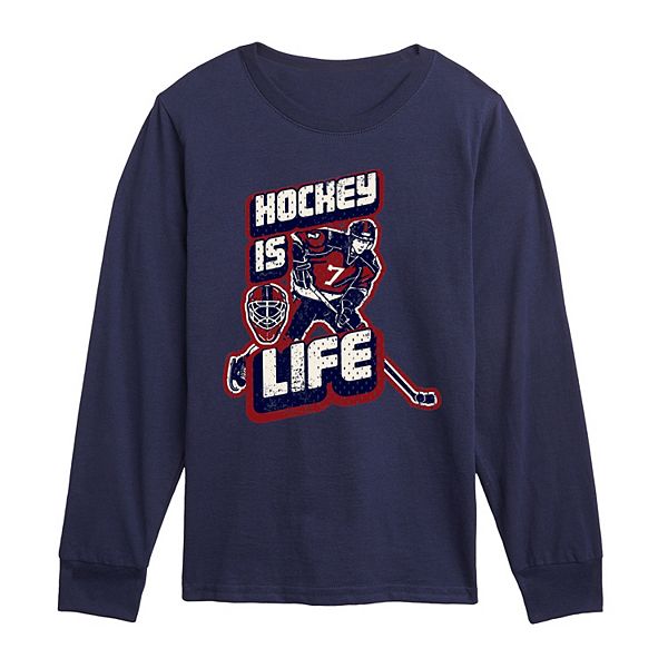 

Футболка с длинным рукавом Boys 8-20 hockey is life Licensed Character, Navy