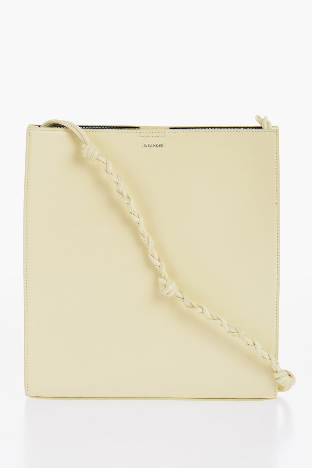 

Сумка через плечо Jil Sander Leather Slim Tangle с плетеным ремнем, желтый
