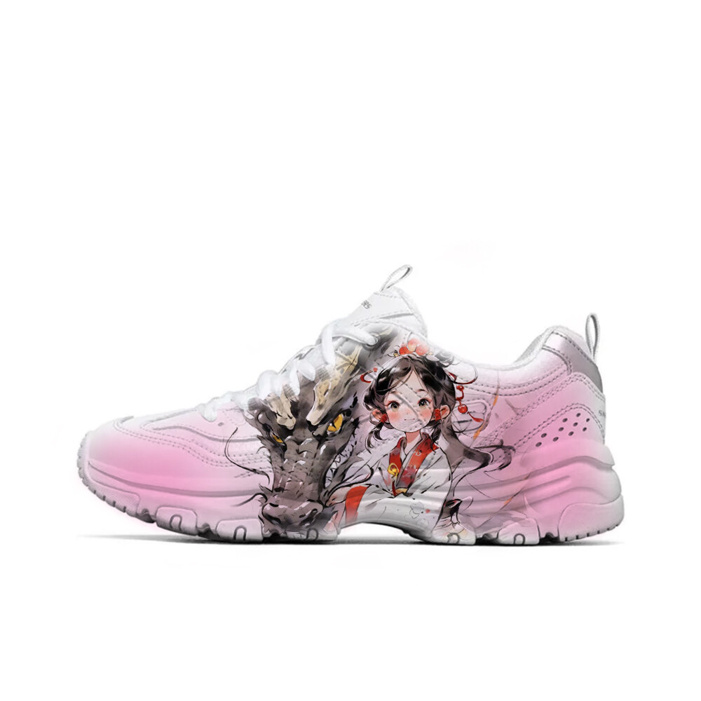 

Кроссовки женские I-Conik Low-top белые/розовые Skechers
