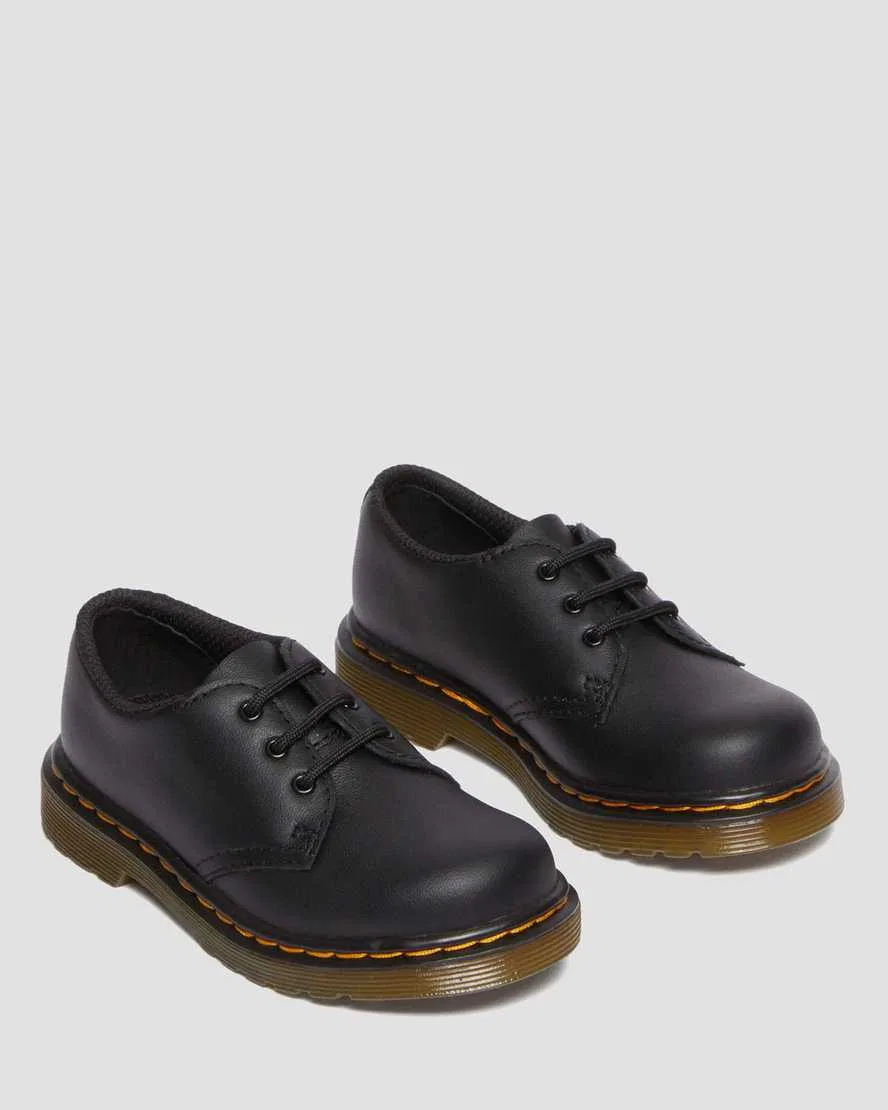 Детские туфли-оксфорды Dr Martens 1461 Junior, мягкая кожа, черный — фото 4