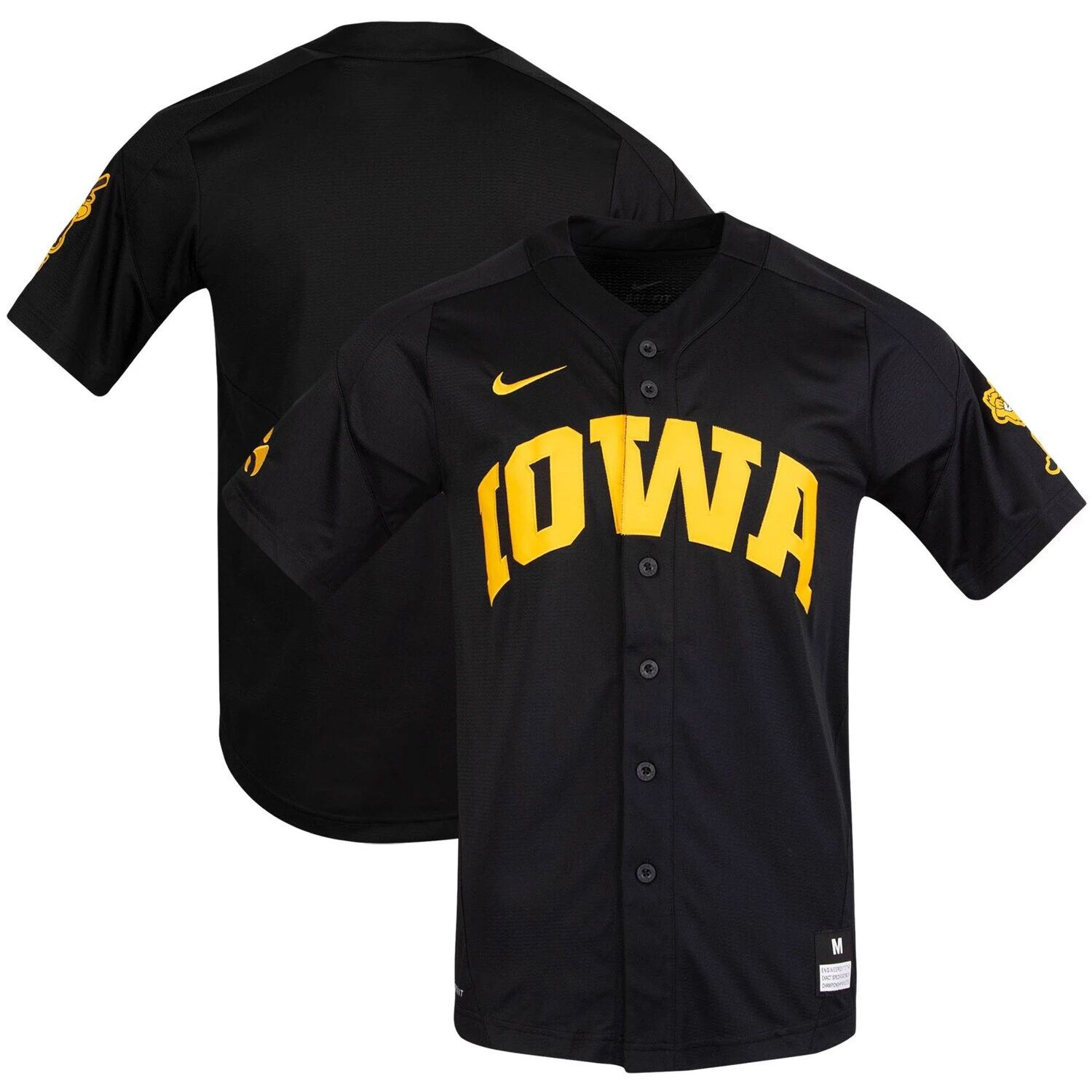 

Мужская черная бейсбольная майка на пуговицах Iowa Hawkeyes Replica Vapor Elite Nike