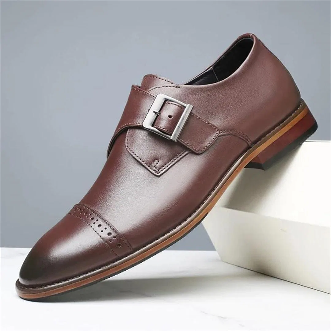 Лоферы кожаные Oxford Brown — фото 3