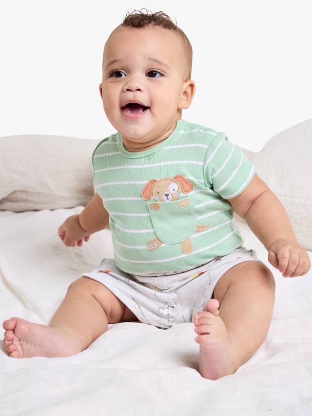 

Комплект детского боди и шортиков Mini Cuddles, зеленый