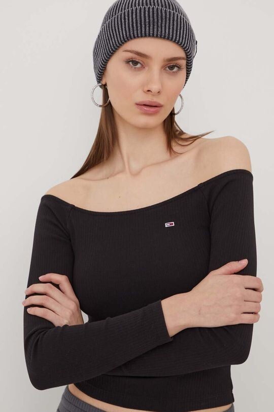 

Лонгслив Tommy Jeans, черный