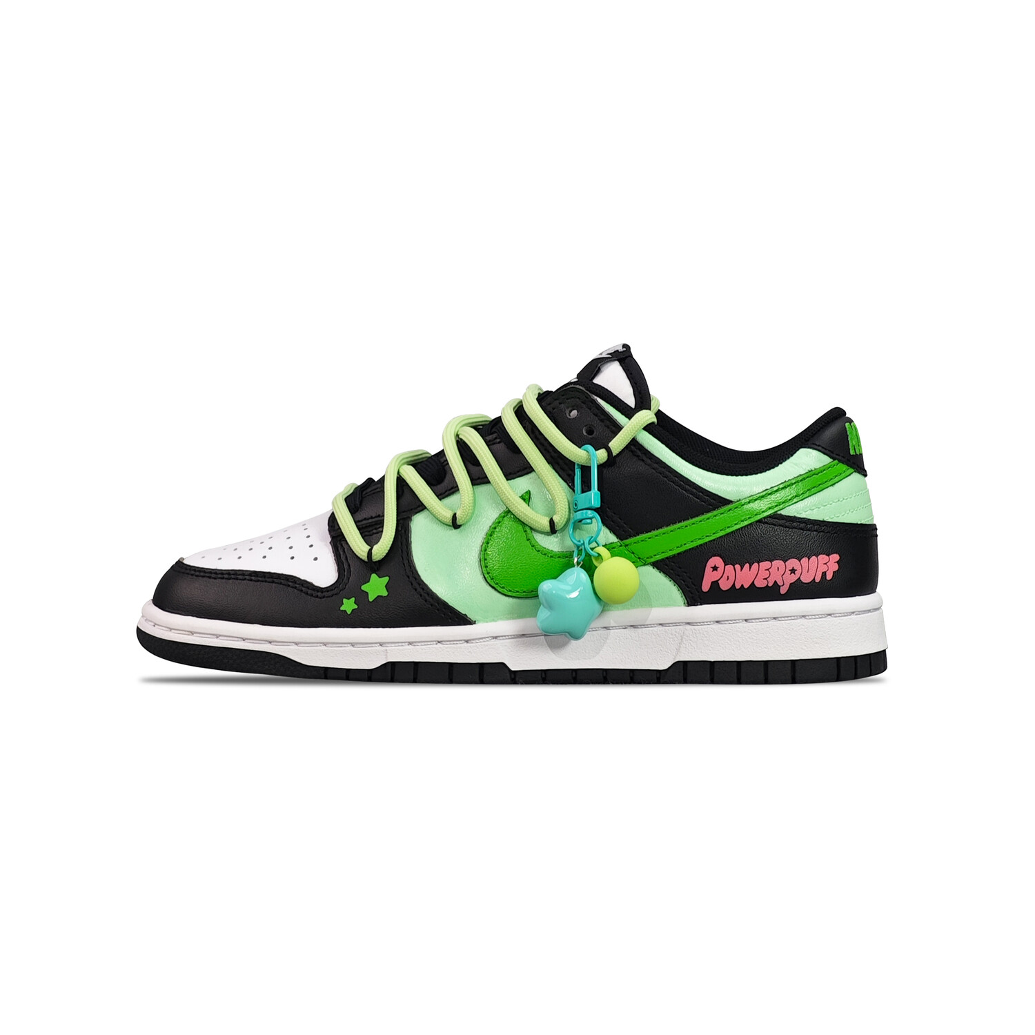 

Кроссовки Nike Dunk Skateboarding Shoes Unisex Low-top Black/White/Green, зеленый