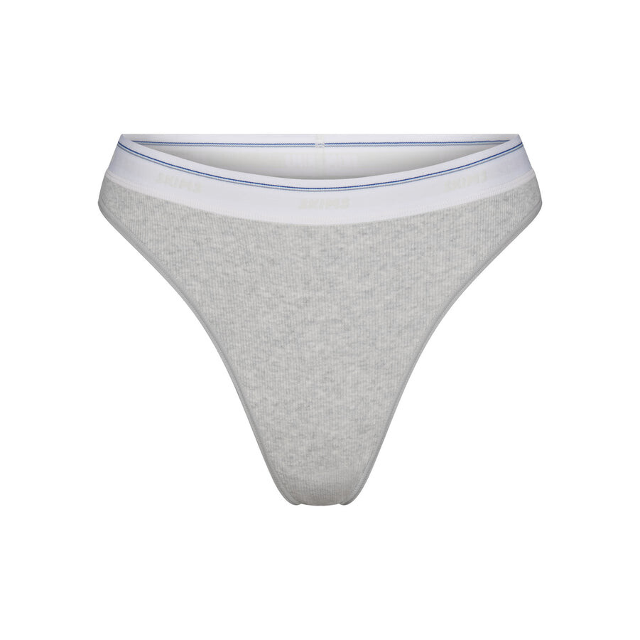 

Стринги SKIMS Cotton Rib, цвет Light Heather Grey Stripe