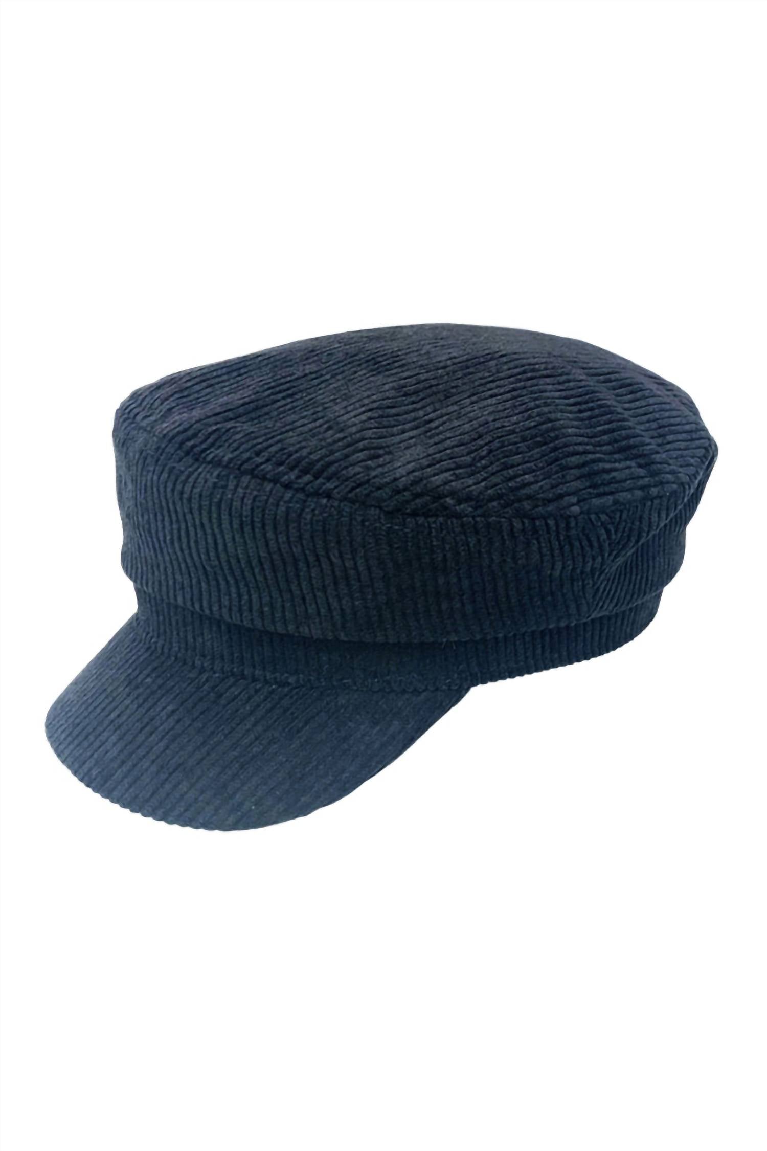 

Женская вельветовая кепка Newsboy Cap черного цвета Kensie