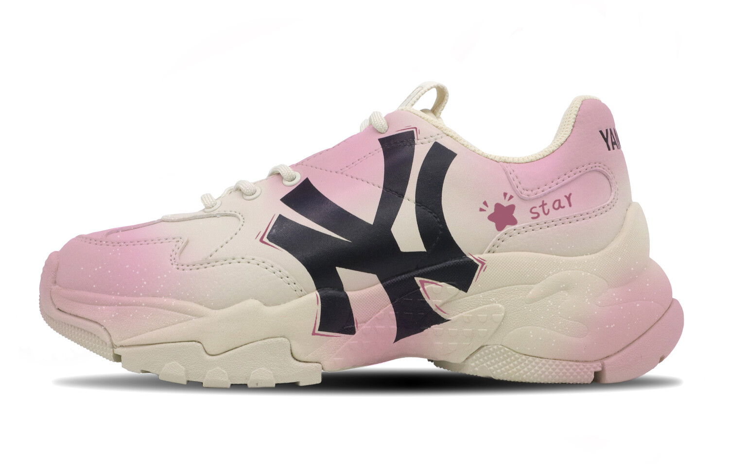 

Кроссовки MLB Chunky Chunky Sneakers Unisex Low-top Pink/white, белый