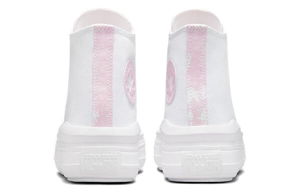 Кроссовки chuck taylor all star move high 'hybrid floral - white pink foam' Converse, розовый — фото 4