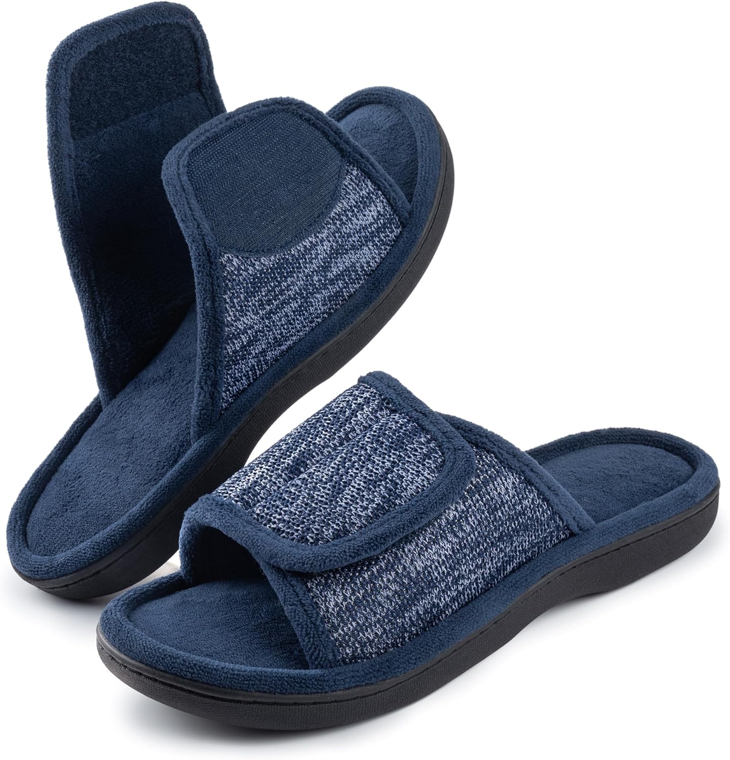 

Мужские сандалии с регулируемой застежкой и ортопедической стелькой из пены с эффектом памяти RockDove, темно-синий