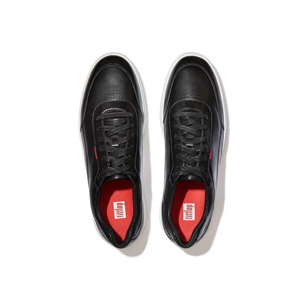 Мужские кожаные низкие кеды Rally X чёрные от Fitflop — фото 3