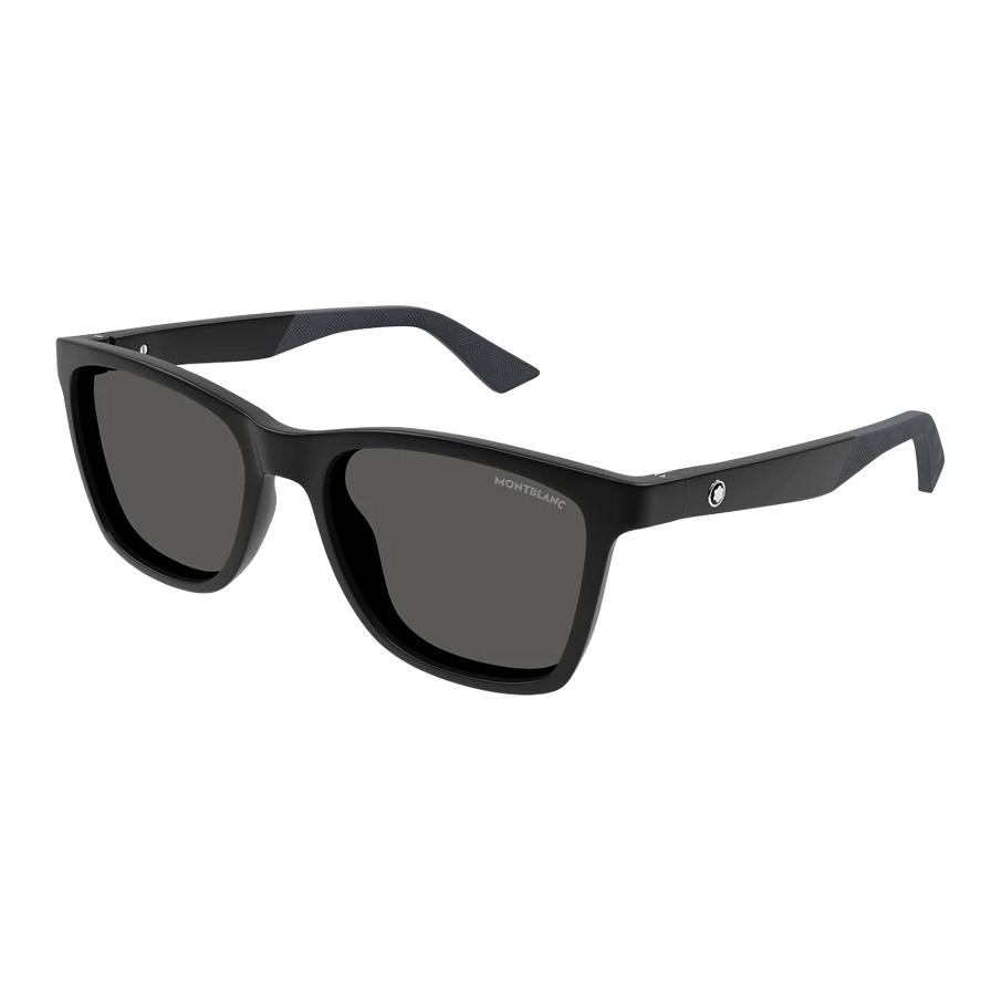 

MONTBLANC Пластиковые квадратные солнцезащитные очки мужские черные, Black