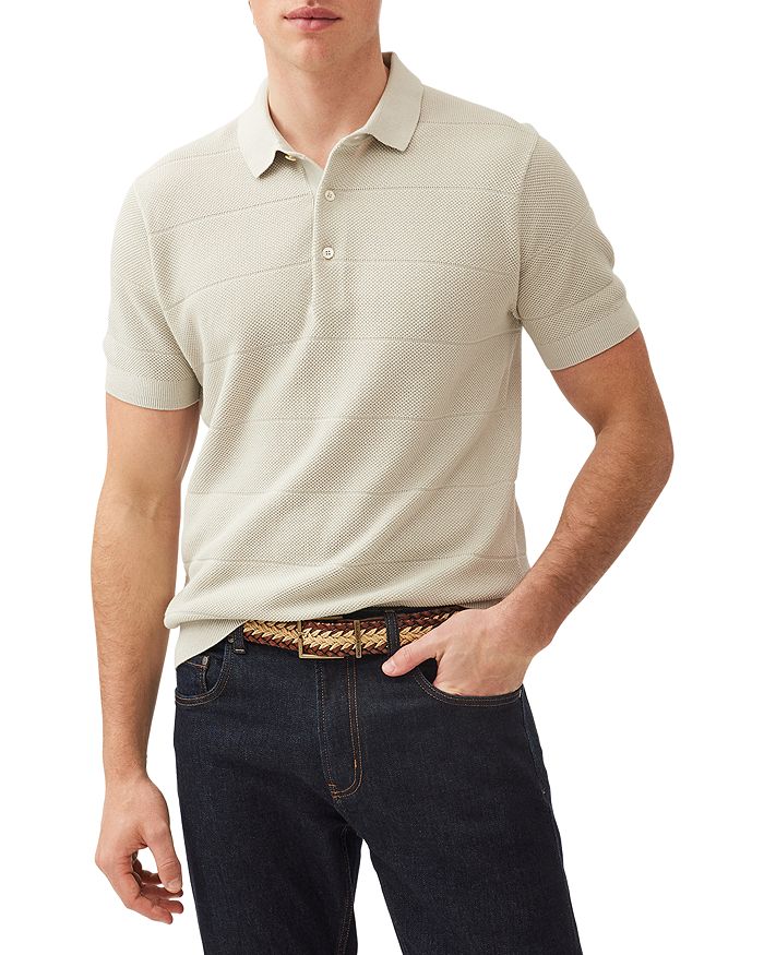 

Рубашка-поло Masons Regular Fit Flat Knit Rodd & Gunn, коричневый/бежевый