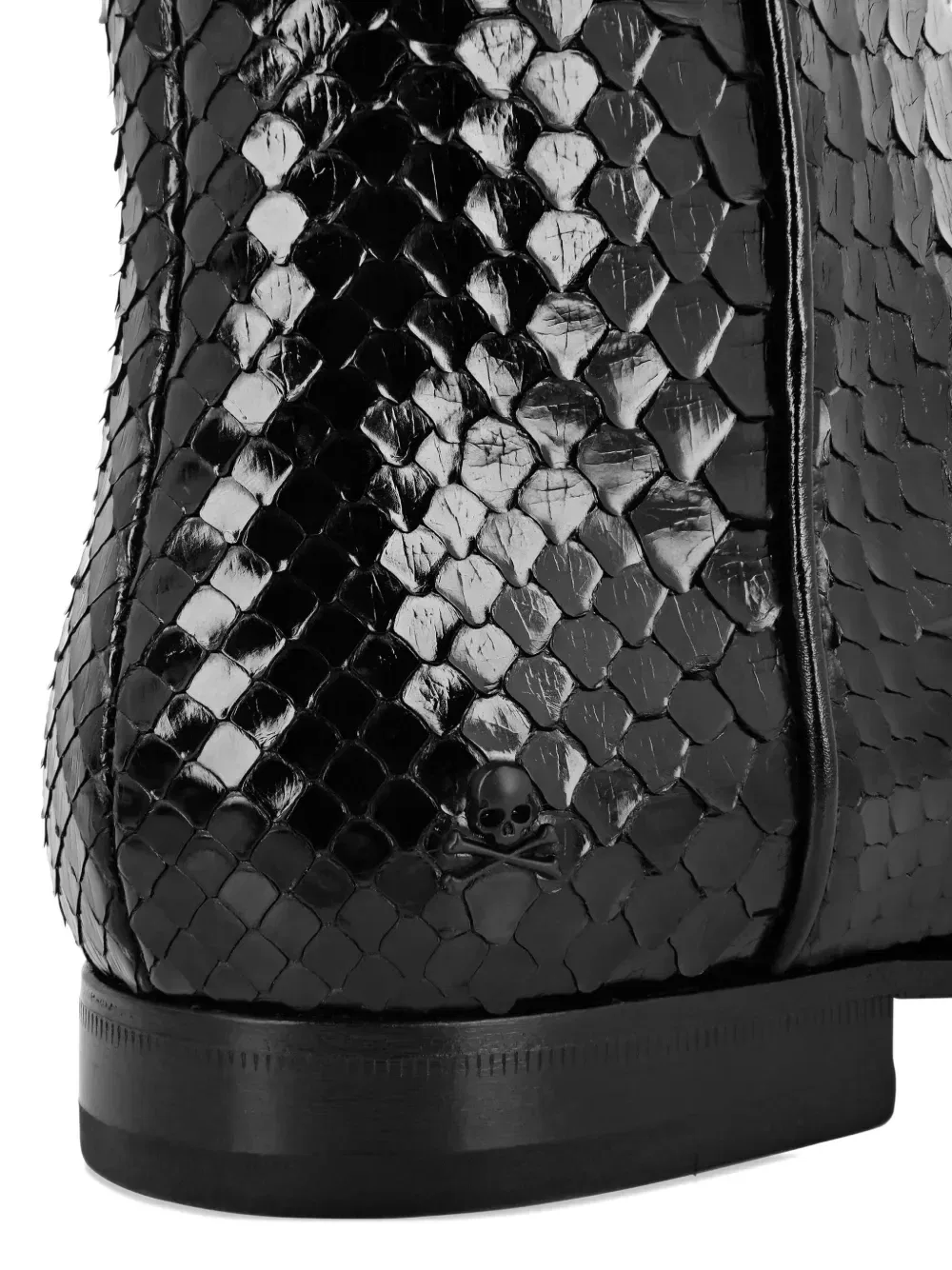 Ботильоны из кожи питона Philipp Plein, черный — фото 3