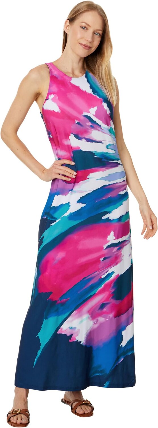 

Платье Tommy Bahama Jasmina Blooming Veranda Maxi Dress, цвет Island Navy