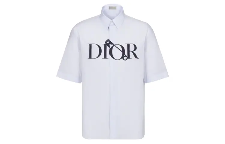 

Рубашка мужская светло-синяя Dior, светло-голубой
