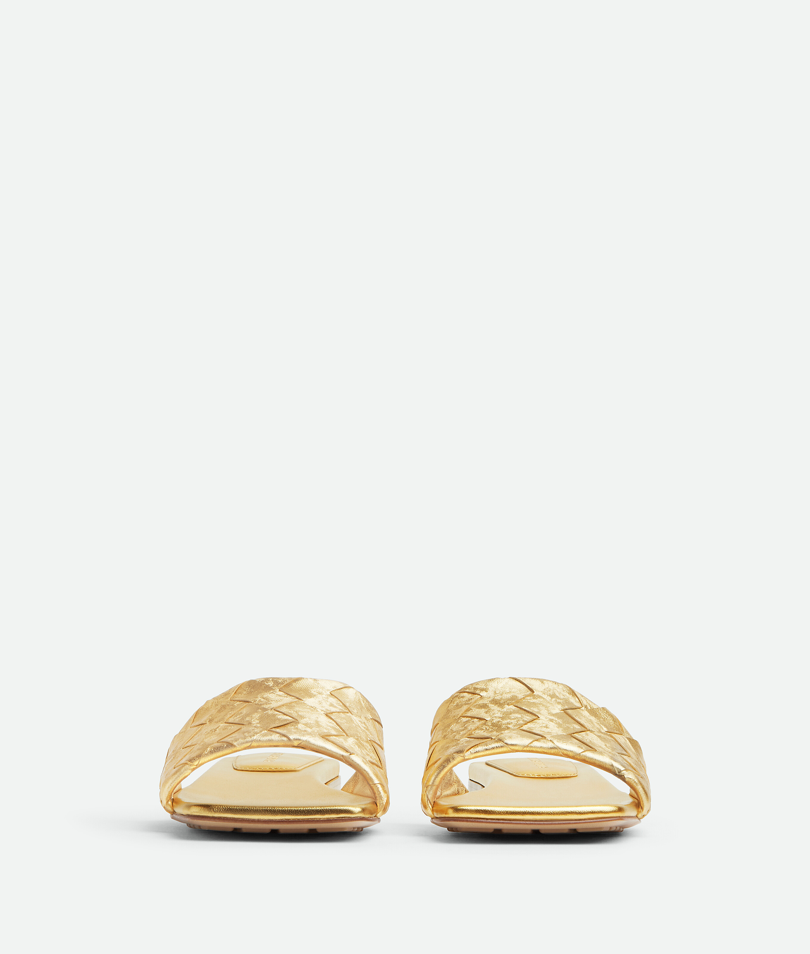 Парко флэт мюли BOTTEGA VENETA, золото — фото 3