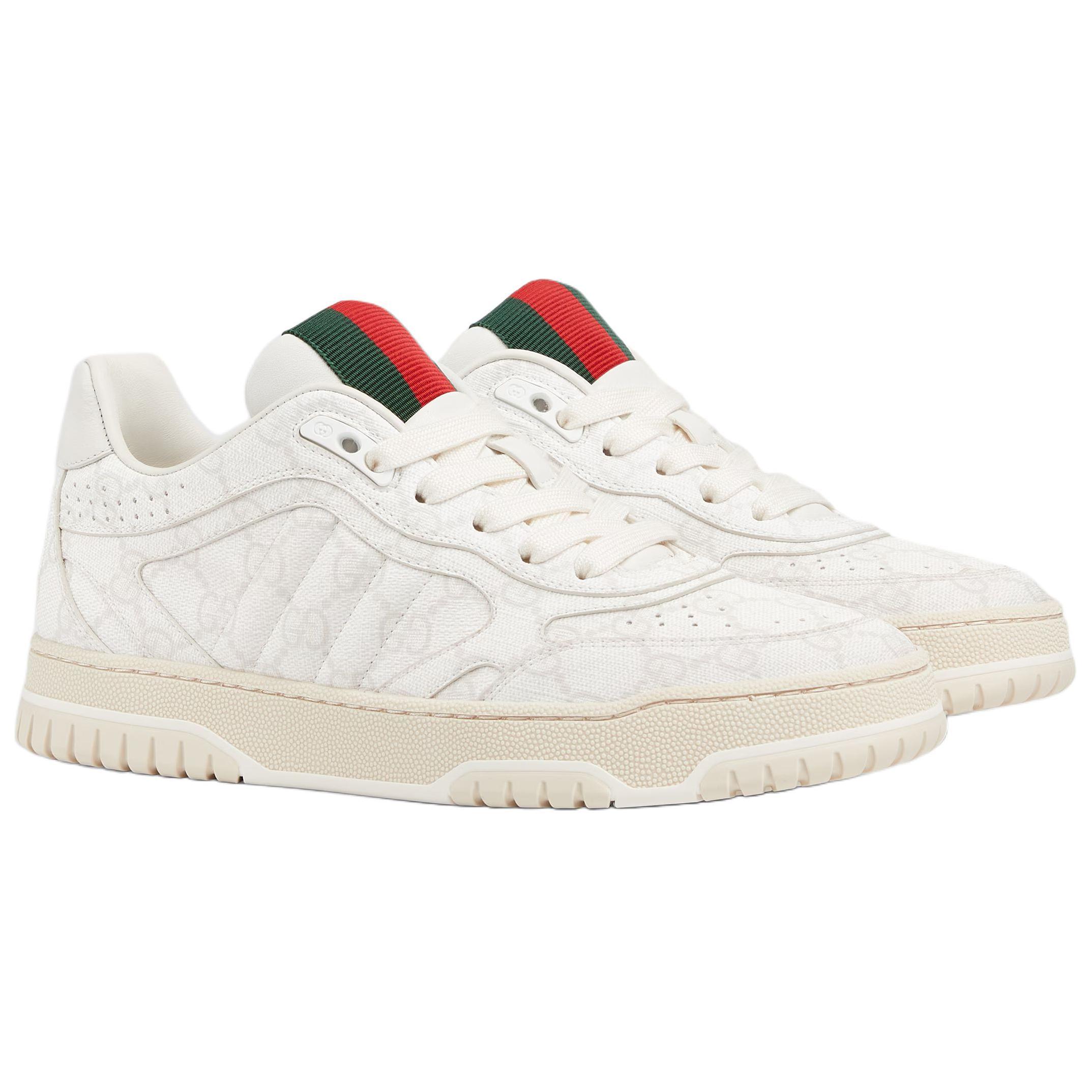 Женские кроссовки Re Web 'GG Canvas Beige White' GUCCI — фото 3