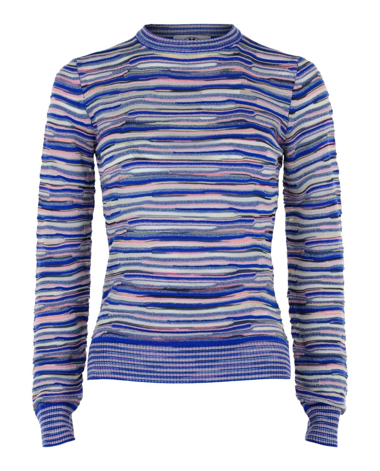 

Волновой облегающий вязаный свитер M Missoni, белый