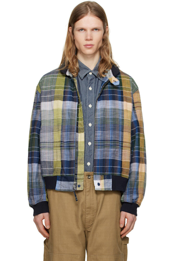 

Куртка-бомбер LL темно-синего и желтого цвета Engineered Garments