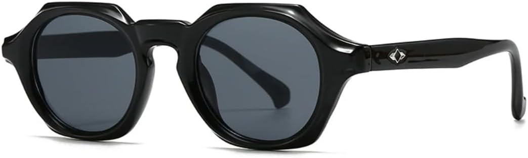 

Популярные модные солнцезащитные очки в форме многоугольника и квадрата для женщин, ретро-очки с заклепками, градиентные очки, защита от УФ-излучения UV400 для мужчин TVTBBVV, Black Grey