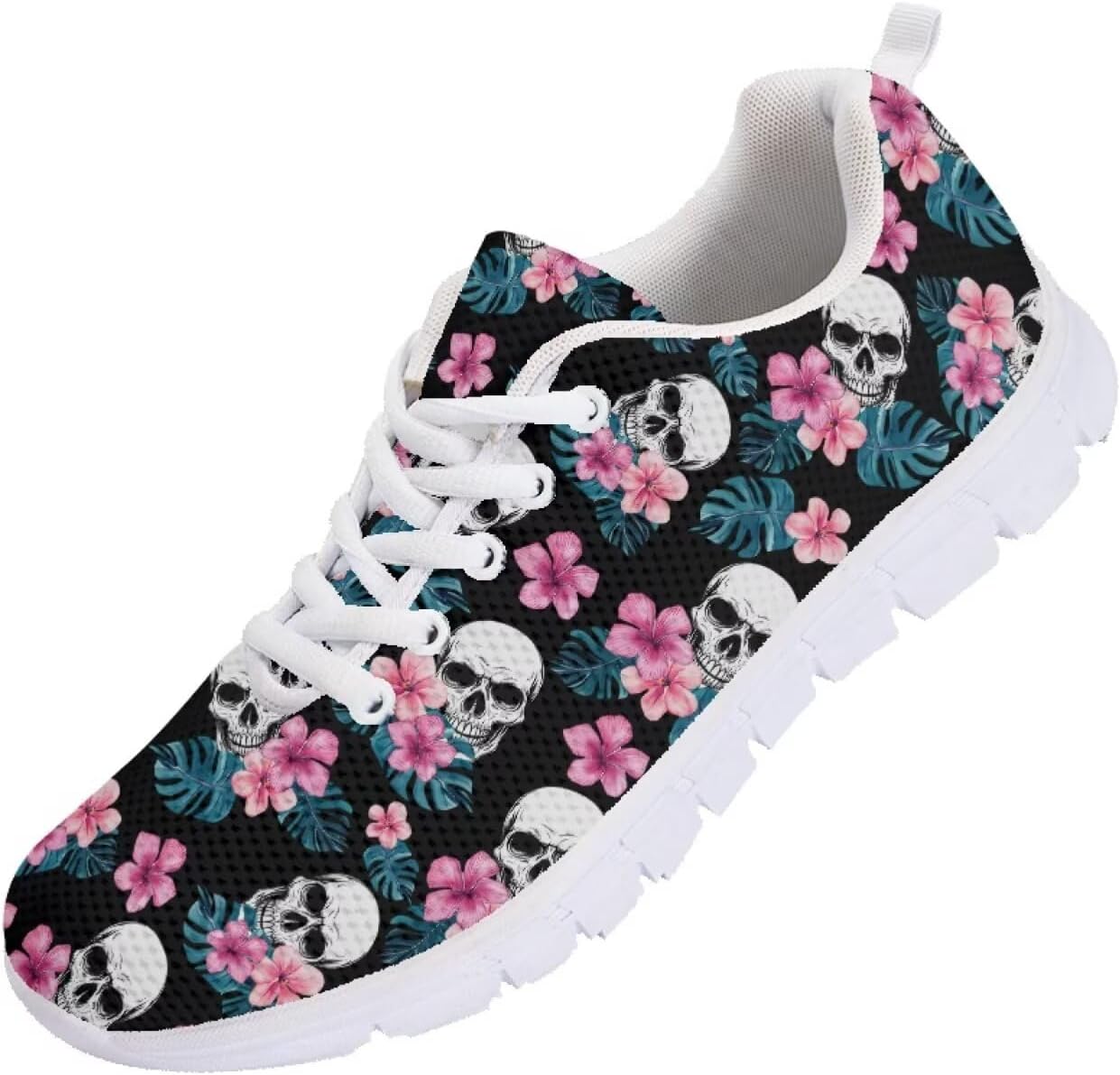 

Мужские кроссовки Funnydude Funny Print для бега, осенние, с сеткой для дыхания, свободные, на шнуровке, Skull