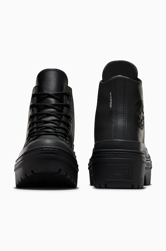Кожаные кеды Chuck Taylor All Star Lugged Heel Converse, черный — фото 3